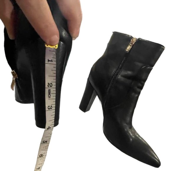 Ankle Heeled Soft Booties with Zippers - Black - 8.5 - Picture 4 of 15